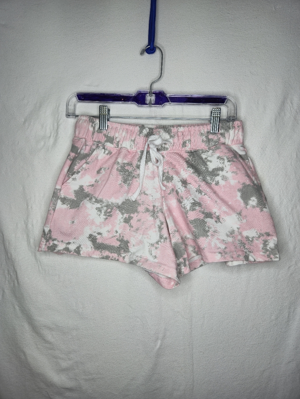Schitt's Creek Ladies Pink And Gray Shorts Elastic Waist Size Medium